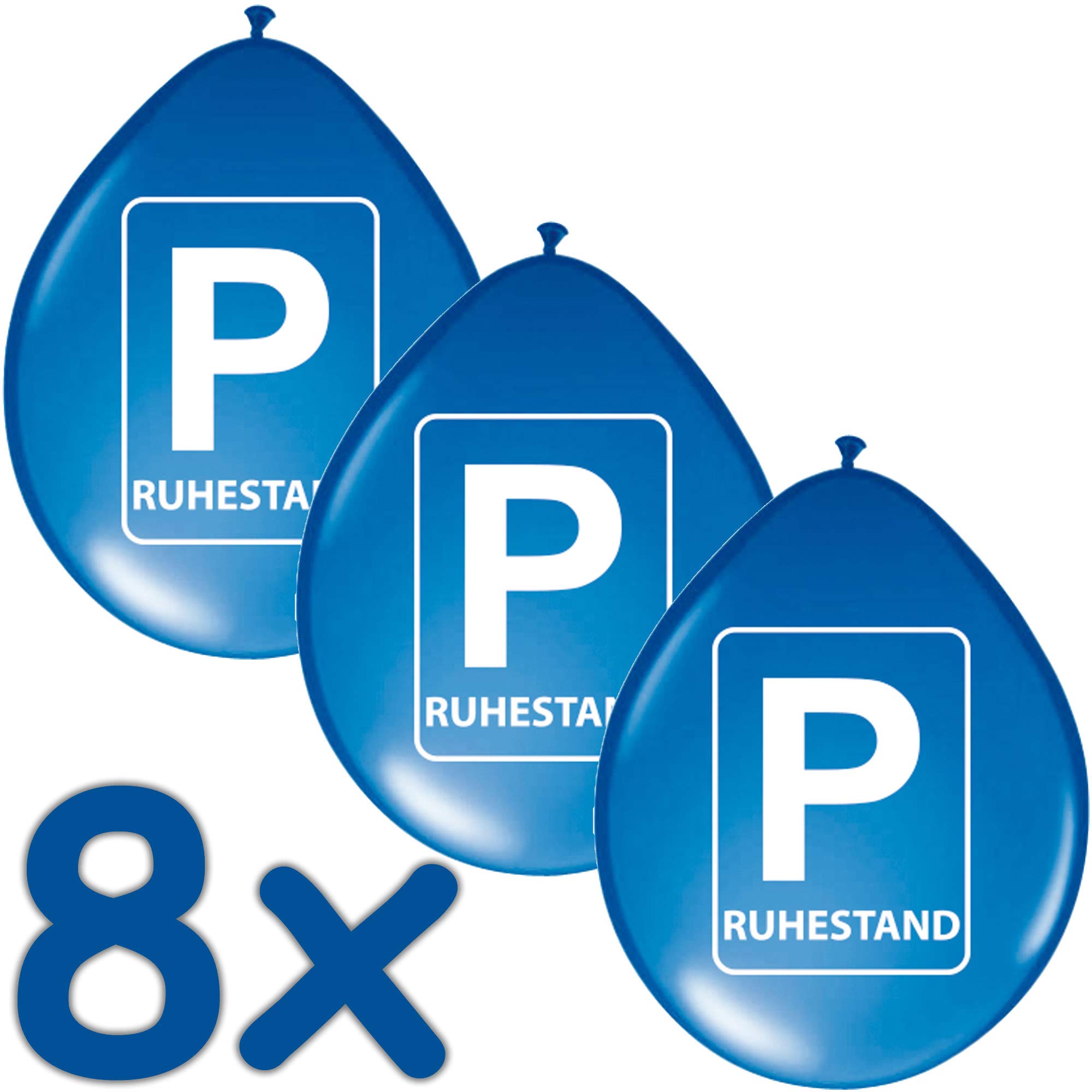 Folat - Retirement Balloons 'Ruhestand' - Blue - 8 pieces