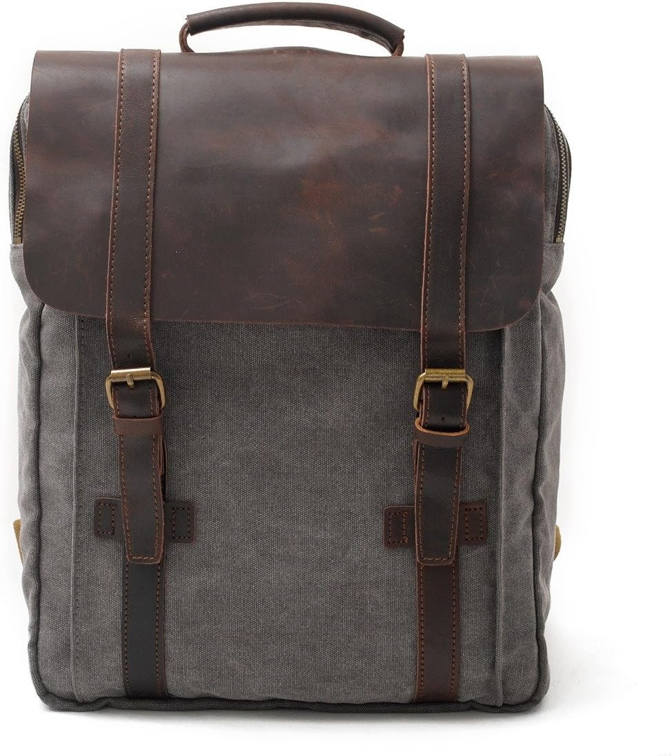 Multifunction Woman/Man Canvas Backpack/Bag6820 (Dark Grey)