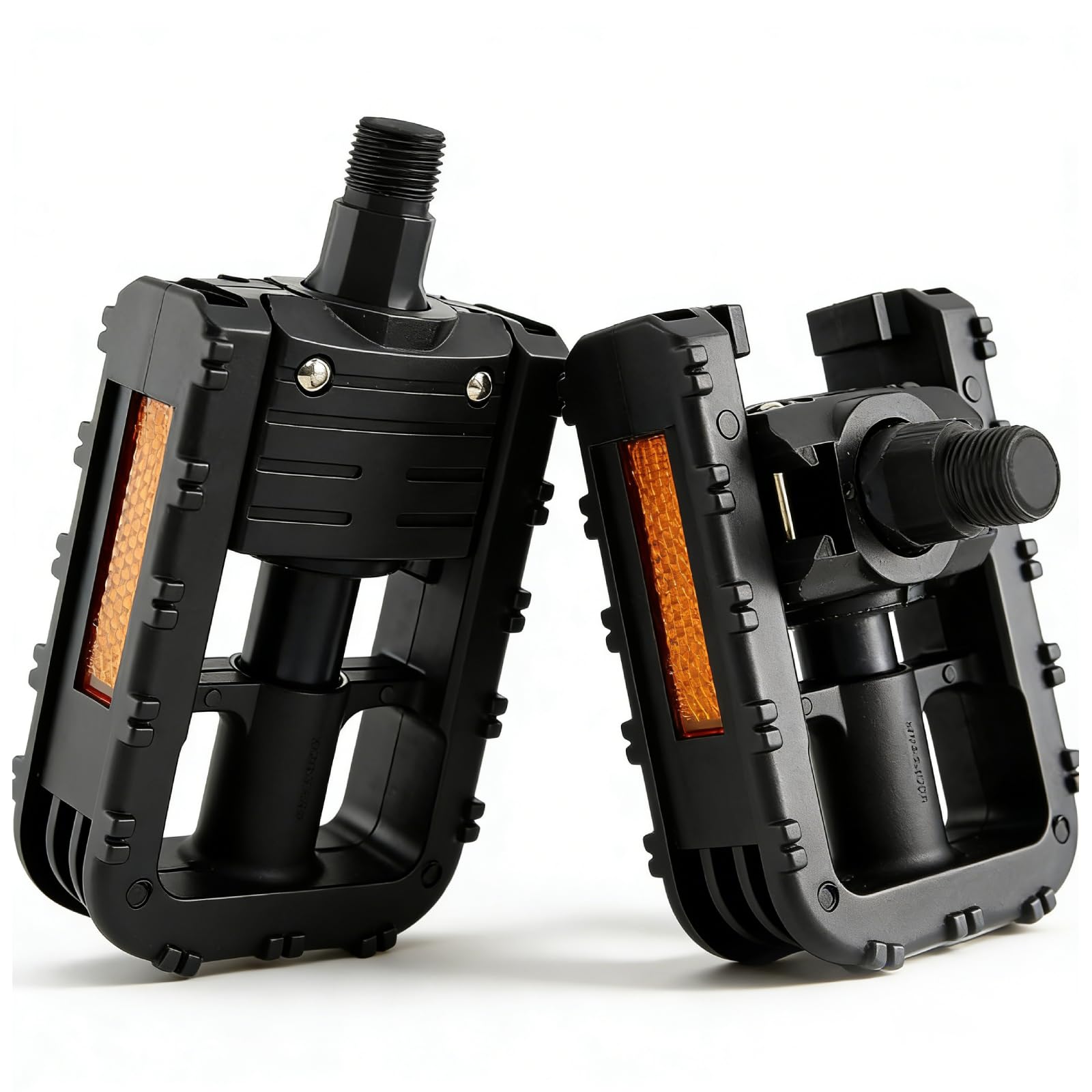 Candeon 2PCS Bike Pedals MTB Pedals, Mountain Bike Pedals Road Bike Pedals Folding Bicycle Pedals Clipless Nylon Wide Flat Replacement Pedals for Mountain Bike Road Bike Outdoor Cycling Fits Most Bike