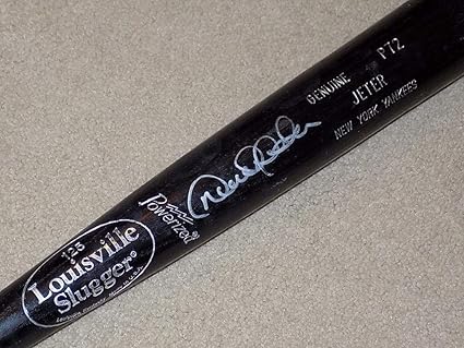 derek jeter signed bat