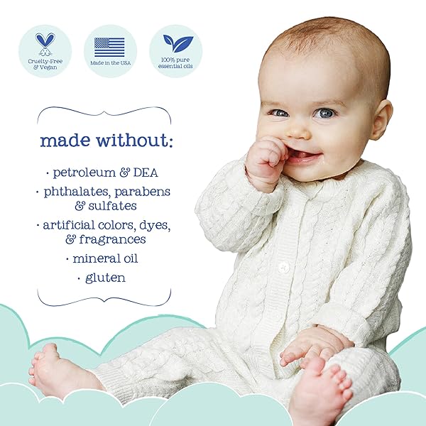 OILOGIC STUFFY NOSE AND COUGH VAPOR BATH RELIEF FOR BABIES & TODDLERS, ESSENTIAL OIL BREATHE BLEND – NATURALLY SOOTHES WITH 100% PURE LAVANDIN, ORANGE, EUCALYPTUS OIL & MORE – 12.9 FL OZ