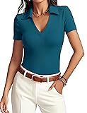 Meetrendi Womens Short Sleeve Business Casual Tops