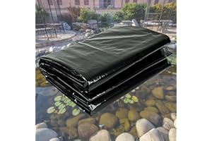 yeezoo 15X20FT Reinforced PE Pond Liner, KOI Pond Liners for Outdoor Ponds, Enhanced 5-Layer Structure Pond Liner for Fish, Duck, Garden Raised Bed and Waterscape Pond(0.82oz/sq ft Thickness)