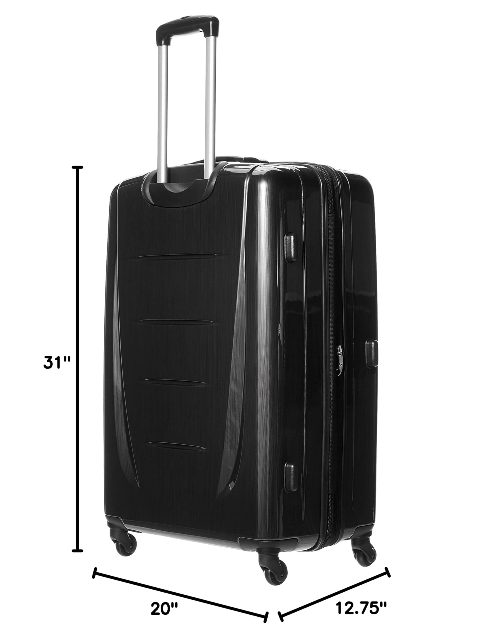 Samsonite Winfield 2 Hardside Expandable Luggage with Spinner Wheels, Brushed Anthracite, Checked-Large 28-Inch