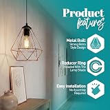 Giggi Rose Gold Cage Ceiling Light Shade Pendant Fitting view 4