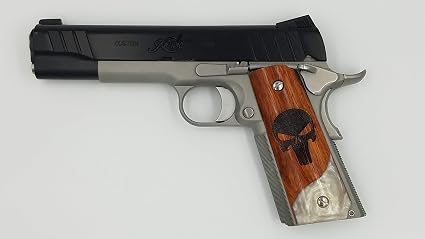 Amazoncom 1911 Custom Grip Laser Engraved Punisher On