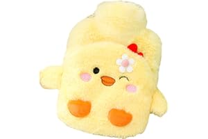 Streamzio Hot Water Bottle with Cover, 400ML Hot Water Bag with Cute Plush Cover for Pain Relief, Period Cramps, Hot and Cold