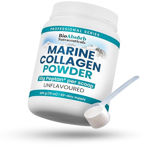 Bio Absorb Marine Collagen Powder, Extra Strength w/Peptan (Type 1 ...