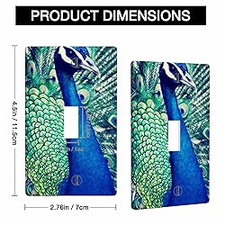 Moslion Peacock Single Toggle Covers Blue Green