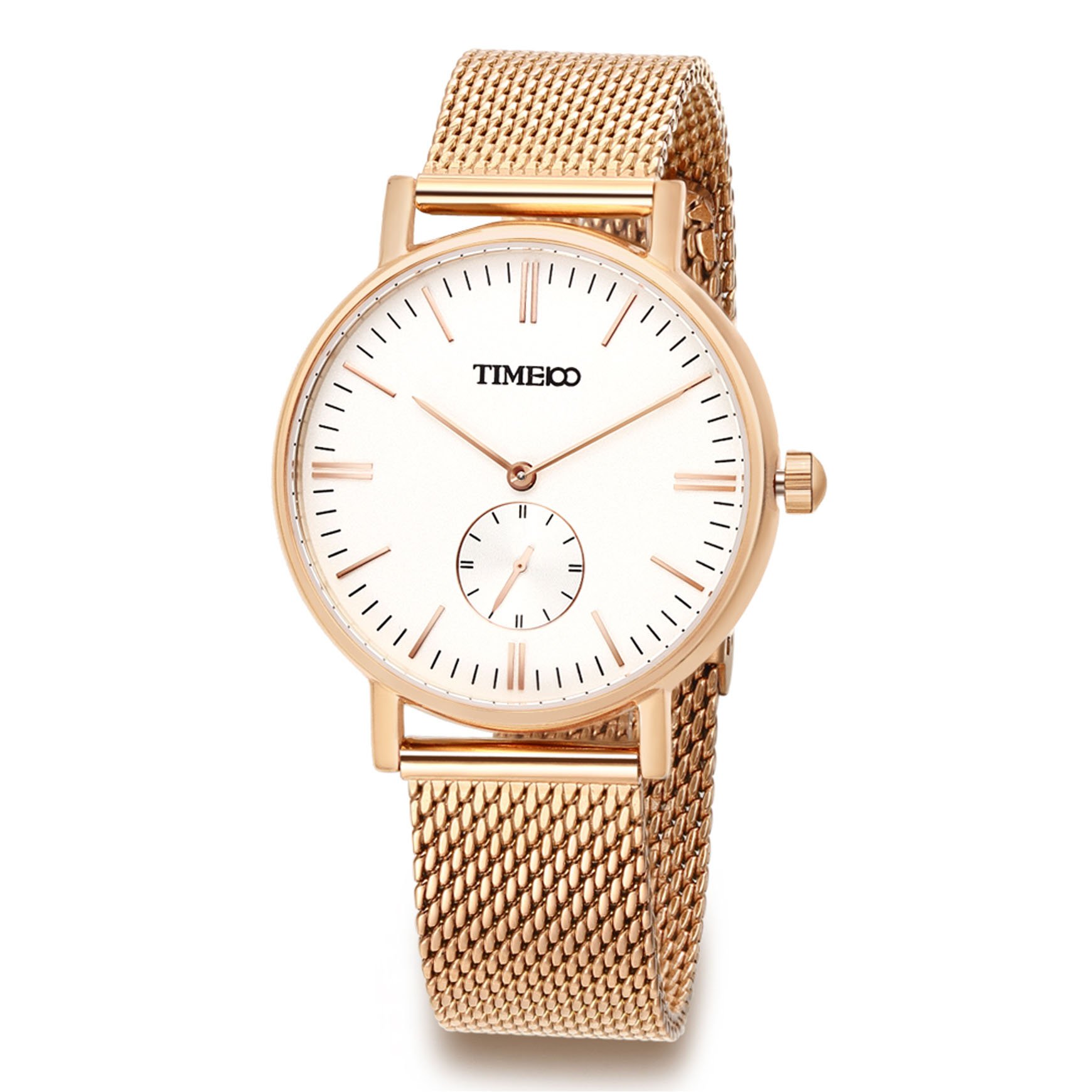 TIME100 Watch for Women Mesh Bracelet Watch Mesh Band Wrist Watches Ultrathin Case Women's Dial Quartz Watch Couple Watches Waterproof