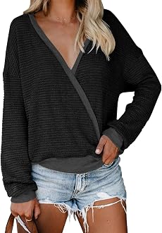 surplice sweater top
