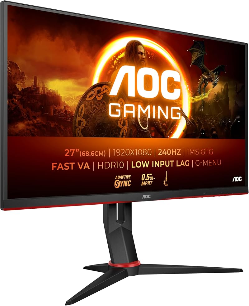 AOC 27G2ZN3 BK 27 inch FHD Gaming Monitor 280 Hz Adaptive Sync HDR10 FreeSync