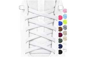 Stepace 2 Pairs Elastic No Tie Shoe Laces for Kids and Adults Sneakers, Stretch Flat Tieless Shoestrings