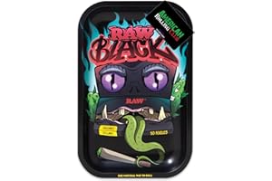 RAW Matte Black Monster Tray Small Size - 11"x7"x1" - Includes Matte Black Fozzie Scoop Card (Small)