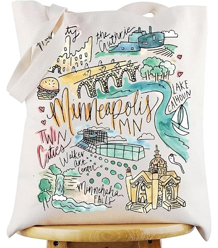 CafePress Minnesota Greetings Tote Bag - Natural Canvas Reusable Shopping Bag, Two Sizes Available - View #4