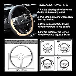 Valleycomfy Microfiber Leather Steering Wheel