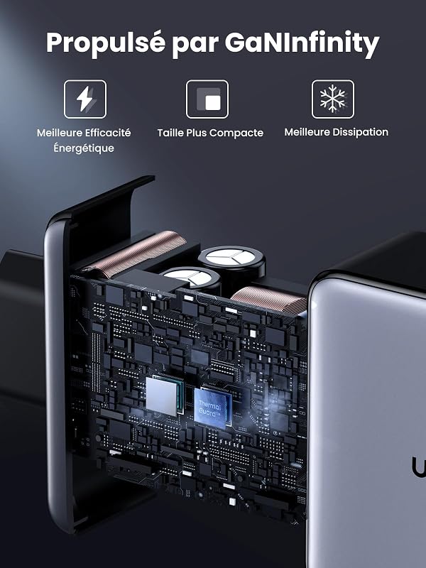 Nexode 160W Chargeur USB C Rapide 4 Ports GaNInfinity Prise Secteur