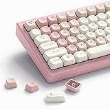 Womier MOA Keycaps, Pink Cute PBT Keycaps