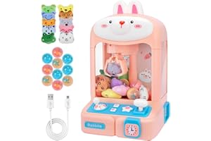 LAOYEBAOHAO Bunny Claw Machine for Kids Easter Gifts for Girls Toys for Girls with Mini Plush Toys Adjustable Sounds and Music Handheld Games Party Birthday Easter Toys Gifts for Girls