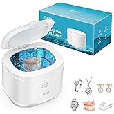 BCOM Retainer Cleaner,Jewelry Cleaner Ultrasonic Machine 46kHz, Jewelry&Retainer Cleaner 2-in-1 Professional Portable Dental Jewelry Pod Deep Clean forJewelry,Retainer,Mouth Guard,Ring Valentines Gift