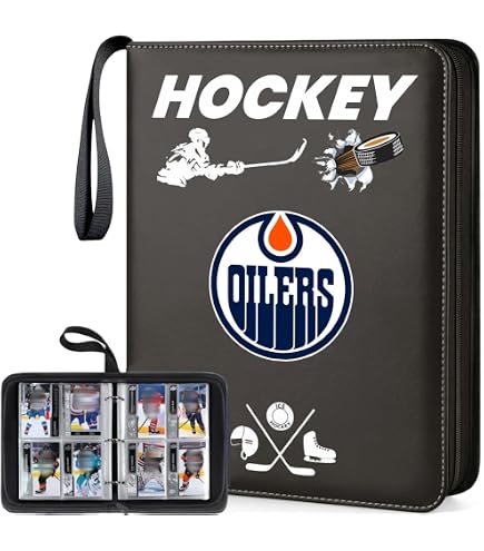 Canada National Hockey Team Hockey Card Binder, 400 Pockets Card Holder Protectors Albums, Card Storage Organizer Display Case, Portable Collector Album for Hockey Cards Collection Toys & Games