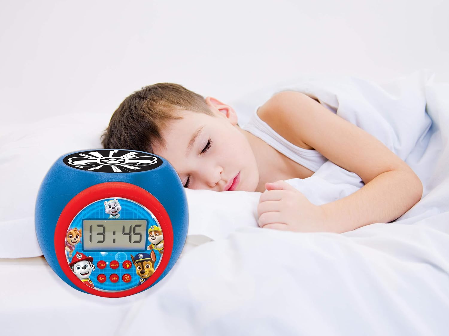 LEXIBOOK, Paw Patrol Projector alarm clock with snooze function and alarm function,Night light with timer, LCD screen - Image 5