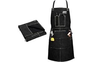 ARCCAPTAIN Leather Welding Apron 24" X 36" with 6 Tool Pockets