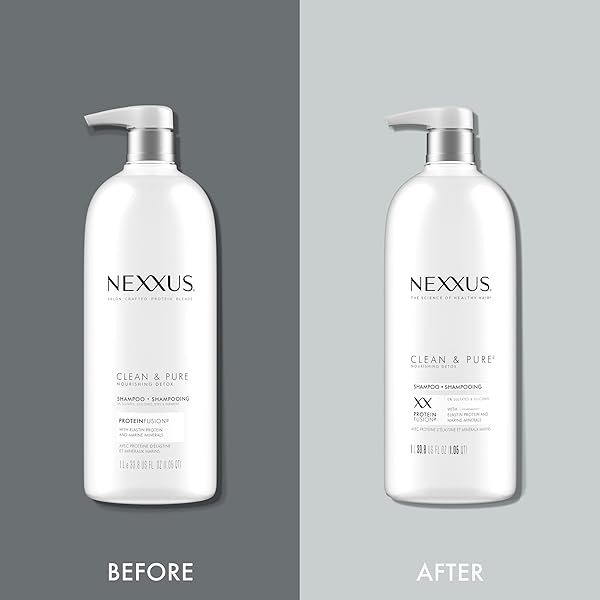 NEXXUS CLEAN AND PURE CLARIFYING SHAMPOO, WITH PROTEINFUSION, NOURISHED HAIR CARE SILICONE, DYE AND PARABEN FREE 33.8 OZ