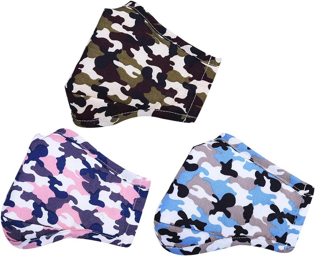 Fanspack 3PCS Mouth Cover Carbon Activated PM 2.5 Filtration Sport Face Shield Anti Dust Cover