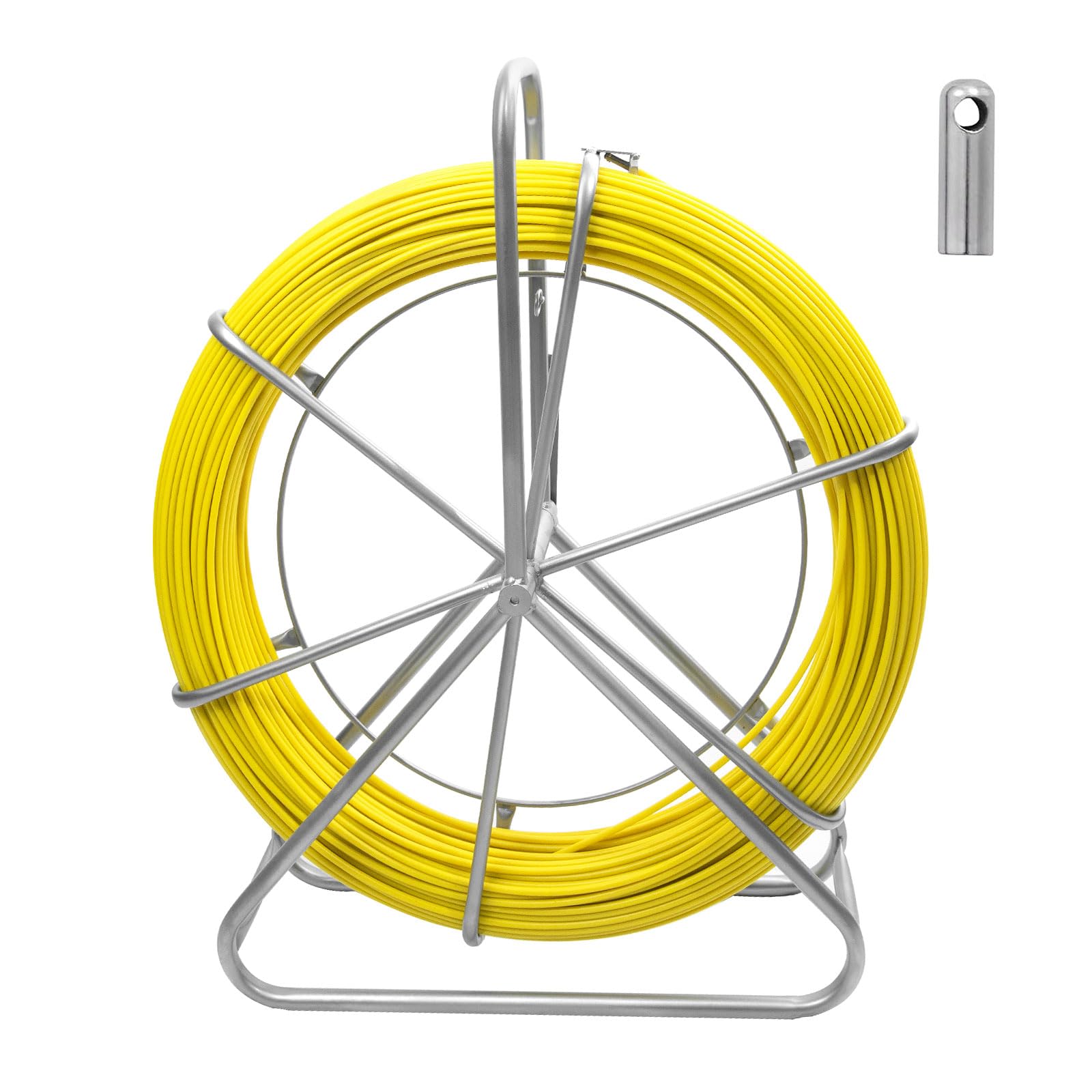 Photo 1 of BlazeTech Fish Tape Wire Puller Cable Running Rod with Electrical Yellow Fiberglass FishTape Reel Wire for Cable Installations 6MM 492.13FT