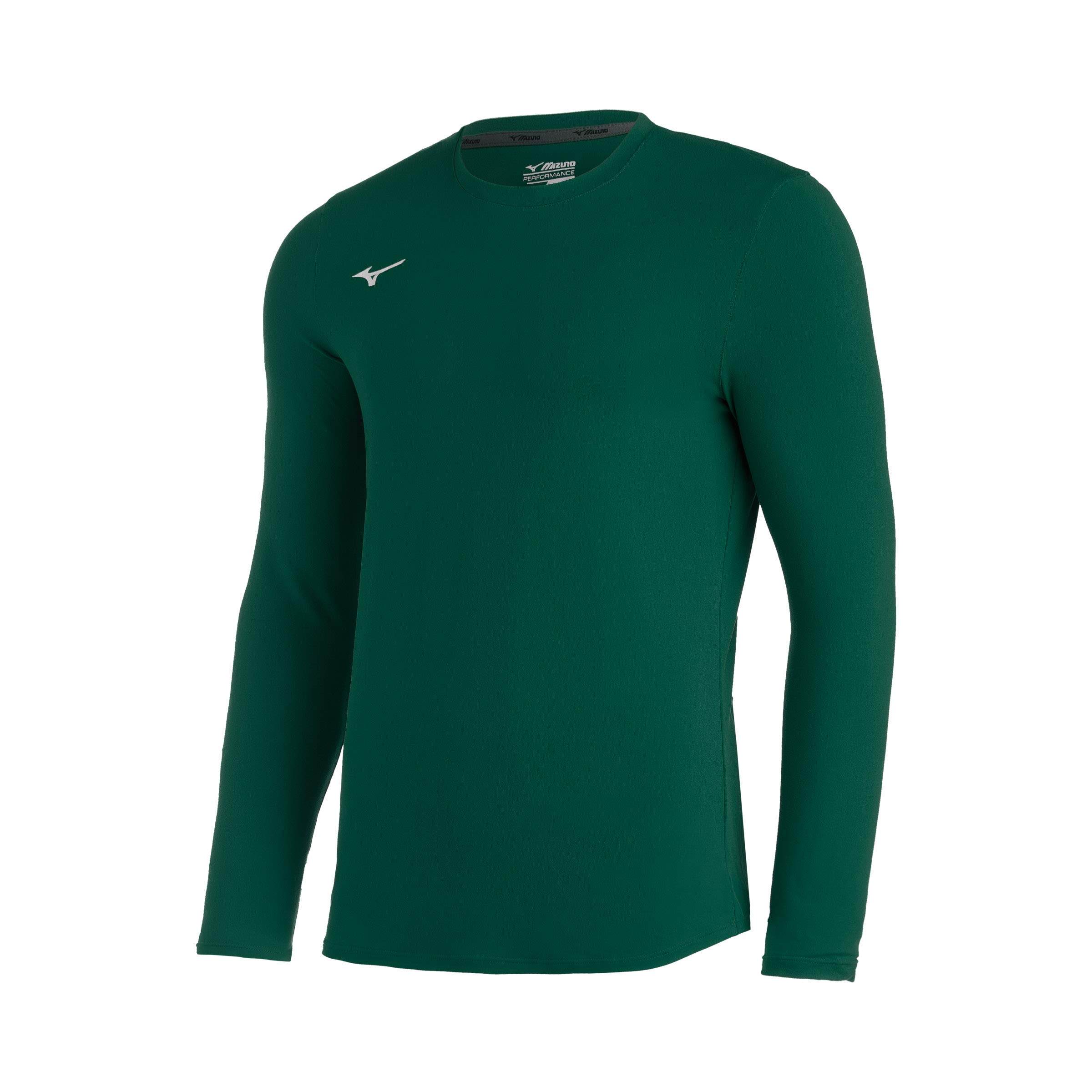 Mizuno Youth Comp Diamond Long sleeve Crew, Forest, X-Large