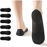 LDU No Show Socks Womens 6Pairs Cushioned Anti-Slip Grip Breathable Soft for Work, Running, Yoga, Athletics, Daily