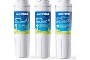 Waterdrop EDR4RXD1 Replacement for EveryDrop® Filter 4, Whirlpool® UKF8001, 4396395, Maytag® UKF8001AXX-200, UKF8001AXX-750, WD-F07, Refrigerator Water Filter, 3 Filters (Package May Vary)