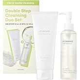 mixsoon Double Cleansing Set 2-Step Routine, Cica Foam & Bean Cleansing Oil Face Wash Set Gentle Deep Clean and Hydrating Care 150ml / 5.07 fl.oz., 195ml / 6.59 fl.oz. Korean Glass Skin Care