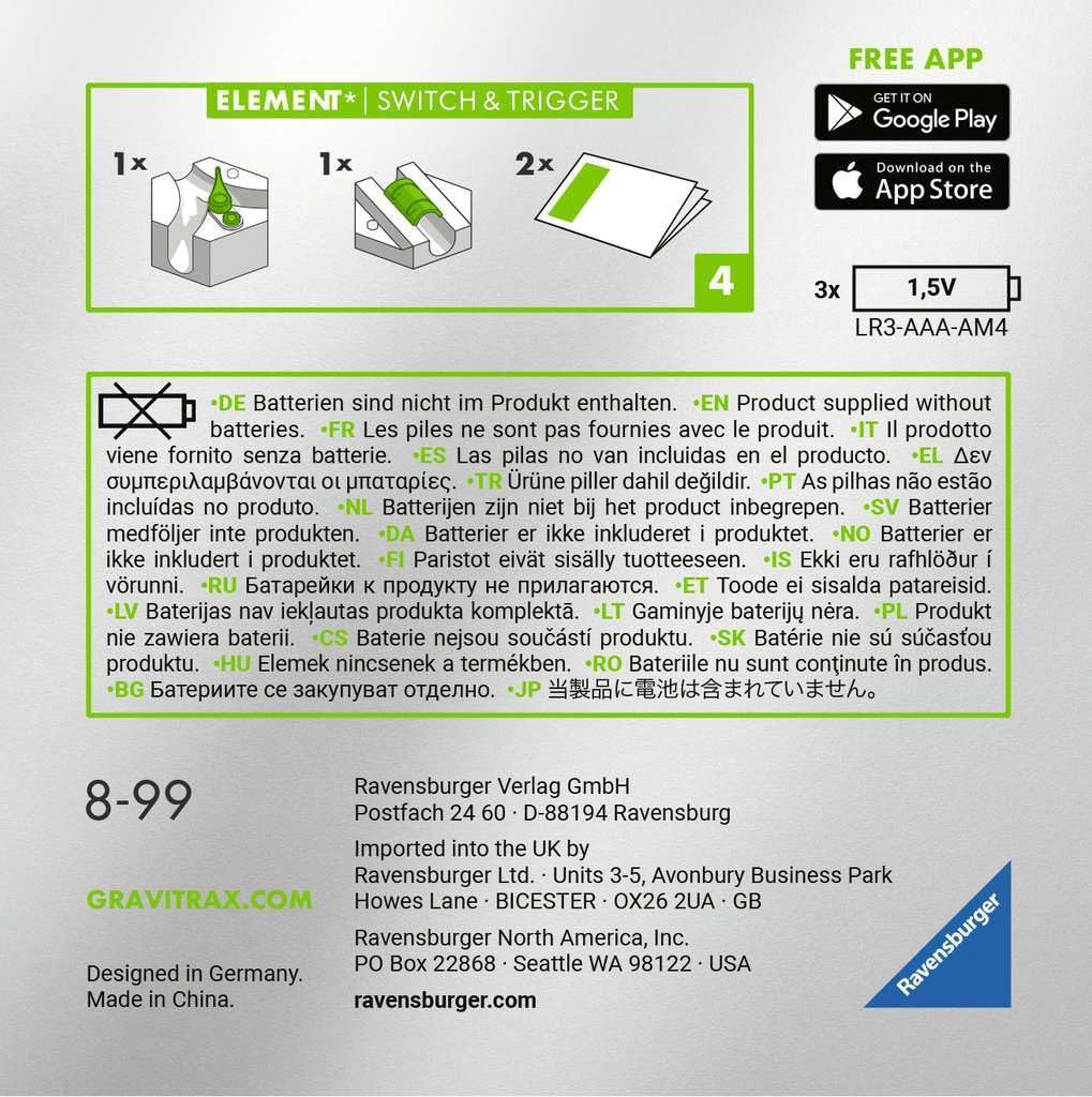 GraviTrax Power Element: Switch and Trigger
