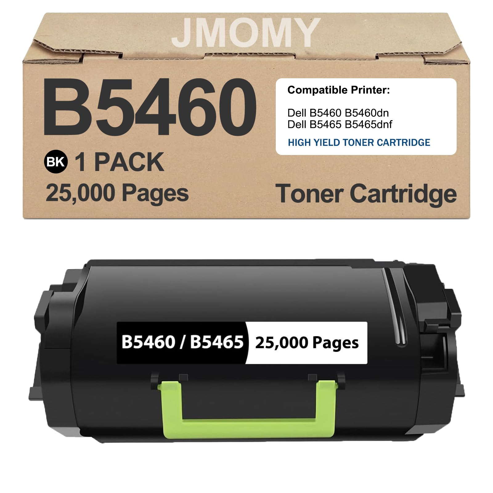 b5460dn toner high yield toner cartridge compatible for dell b5460 b5465 2ttwc toner 25,000 pages t6
