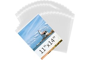 Svaldo Acid Free Paper Protector Sheets, Clear Sheet Protectors, Plastic Sleeves for Paper Print Photos Newspaper Poster Maga