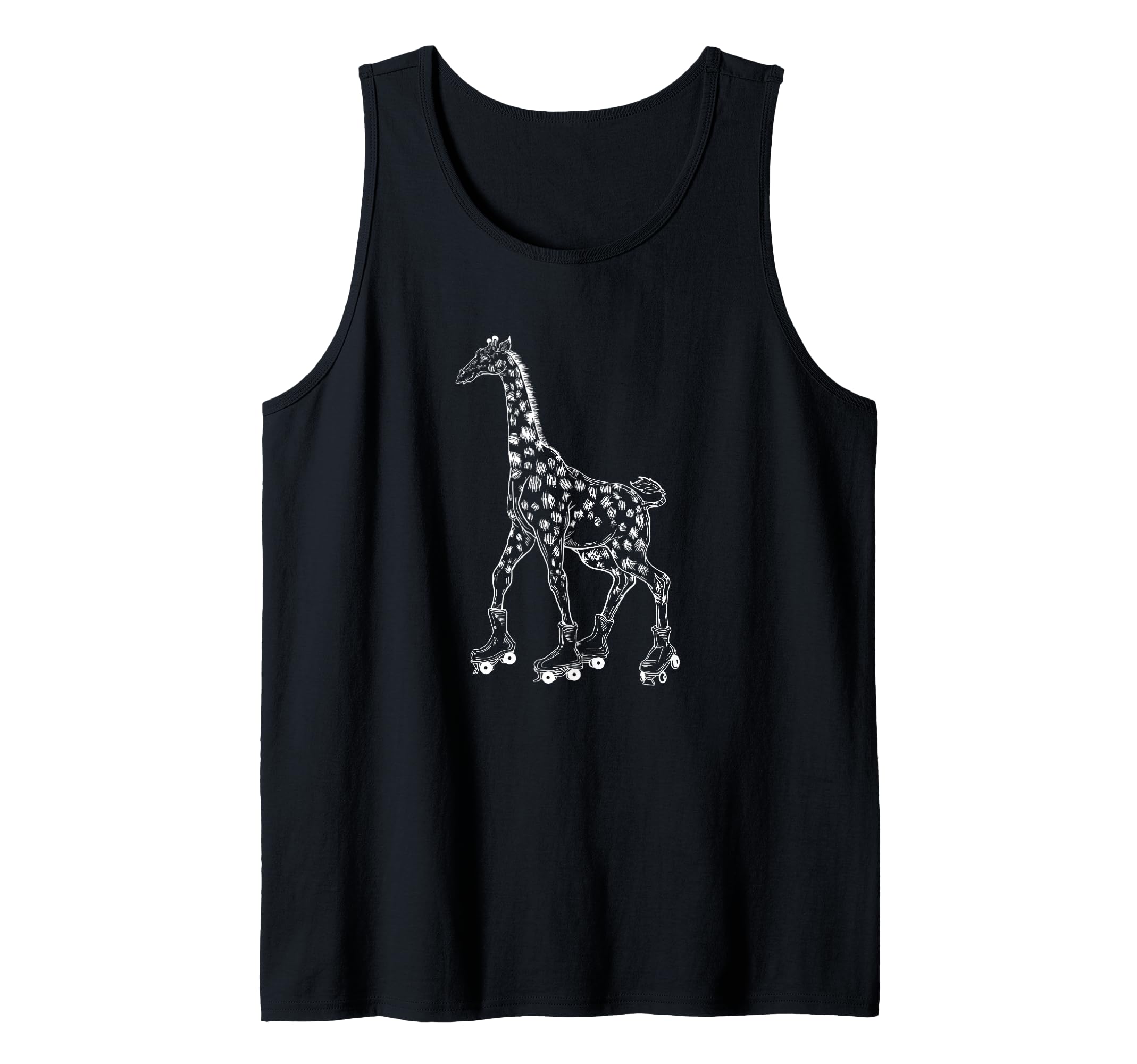 Giraffe Skating Roller Skates Derby Skater Funny Animal Tank Top