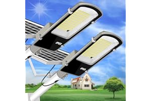 Baiston Solar Street Lights Outdoor: Dusk to Dawn Solar Parking Lot Lights with 3 Modes Motion Sensor Remote Control, 6000K 472 LEDs Commercial Light for Outside, Backyard