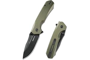 REMETTE EDC Pocket Knife Rhino 0210,Sharp D2 Steel Blade Durable G10 Handle, Folding Pocket Knives with Reversible Pocket Clip, Flip Open Camping Tactical Hunting Pocket Knife for Men