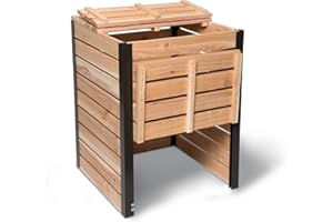 Gardener's Supply Company Cedar Compost Bin | Heavy Duty Outdoor Composter with Aluminum Corners & Steel Handles | Holds 110 Gallons Designed for Good Aeration | Best for Backyard Garden Composting
