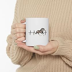 Brown Shire Horse Heartbeat Lifeline Coffee Mug