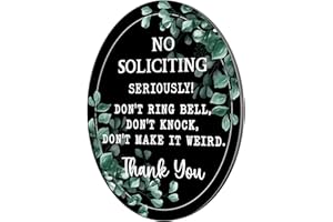 TRCENDE No Soliciting Sign for House Funny No Soliciting Signs for Home Office Sign Durable No Soliciting Signs for Home & Office Acrylic Front Door Sign Door Porch Home Wall Decor 4.6" x 6" XGP6