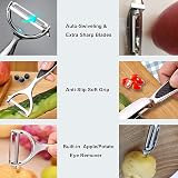 Leaflai Potato Peeler Y & I Shape Stainless Steel Swivel Ergonomic Non-Slip view 7