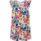 QPANCY Girls Nightgowns Princess Nightdress Cotton Sleepwear Pajamas Dress for Kids