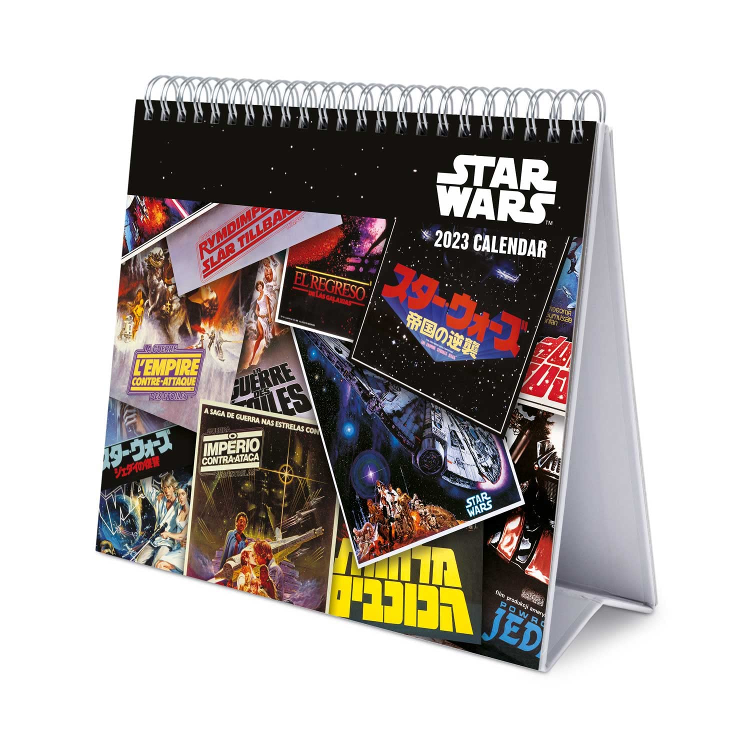 Grupo Erik Star Wars Calendar 2023, Desktop Calendar 2023, Star Wars Desk Calendar 2023, 12 Month 2023 Planner, Star Wars Gifts, 7 x 8 inches / 18 x 20 cm