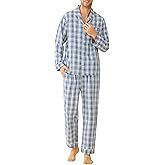 Latuza Men's Lightweight Cotton Pajamas Long Sleeves Shirt Pants Set
