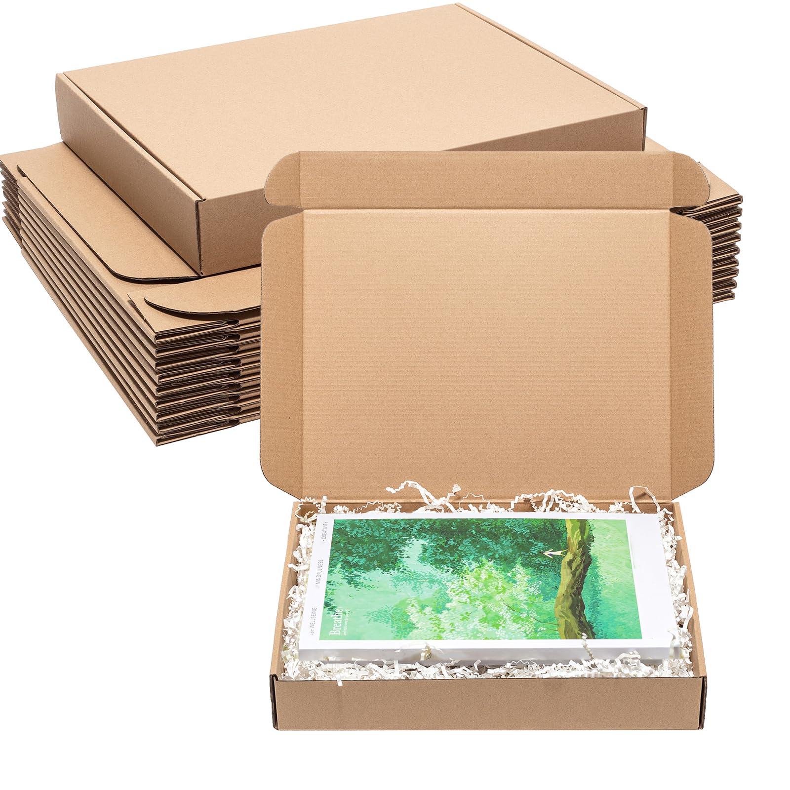Photo 1 of **MISSING SEVERAL**
Wowxyz Shipping Boxes 12x9x2" 25 Pack - Brown Corrugated Cardboard Mailing Box for Small Business, Kraft Medium Literature Mailer Packaging Supplies