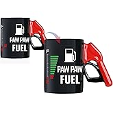 Onebttl Paw Paw Gifts, Pawpaw Fuel Color Changing Coffee Mug with Fueling Nozzle Handle, Gifts for Grandpa, 13.5oz/400ml Funny Ceramic Mug for Christmas, Father's Day