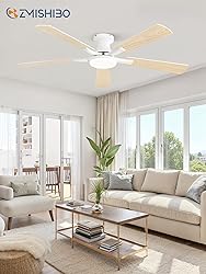 ZMISHIBO 52 Inch Ceiling Fan with Light, App&Remote